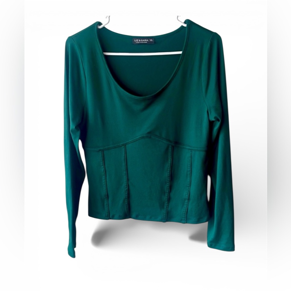 Liz & Sara Women's Green Long Sleeve Top